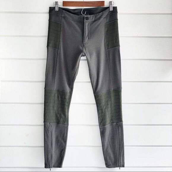 Athleta Trailsetter Ponte Motion Pants Travel Pants In Olive Size 8 - Picture 5 of 13